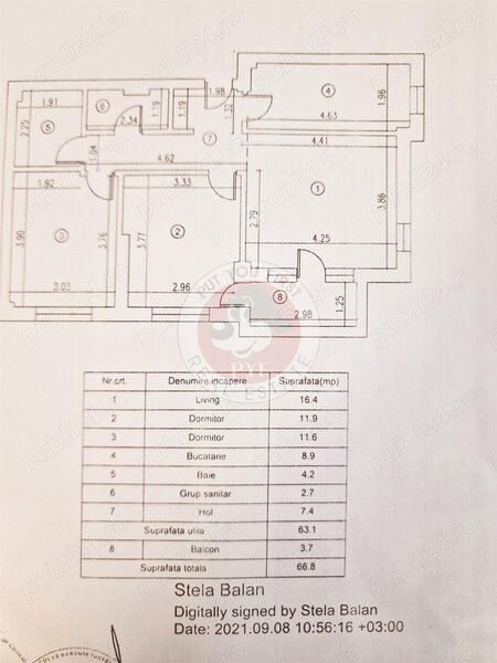 Militari Residence | Apartament 3 camere | Decomandat | 67mp | B10756